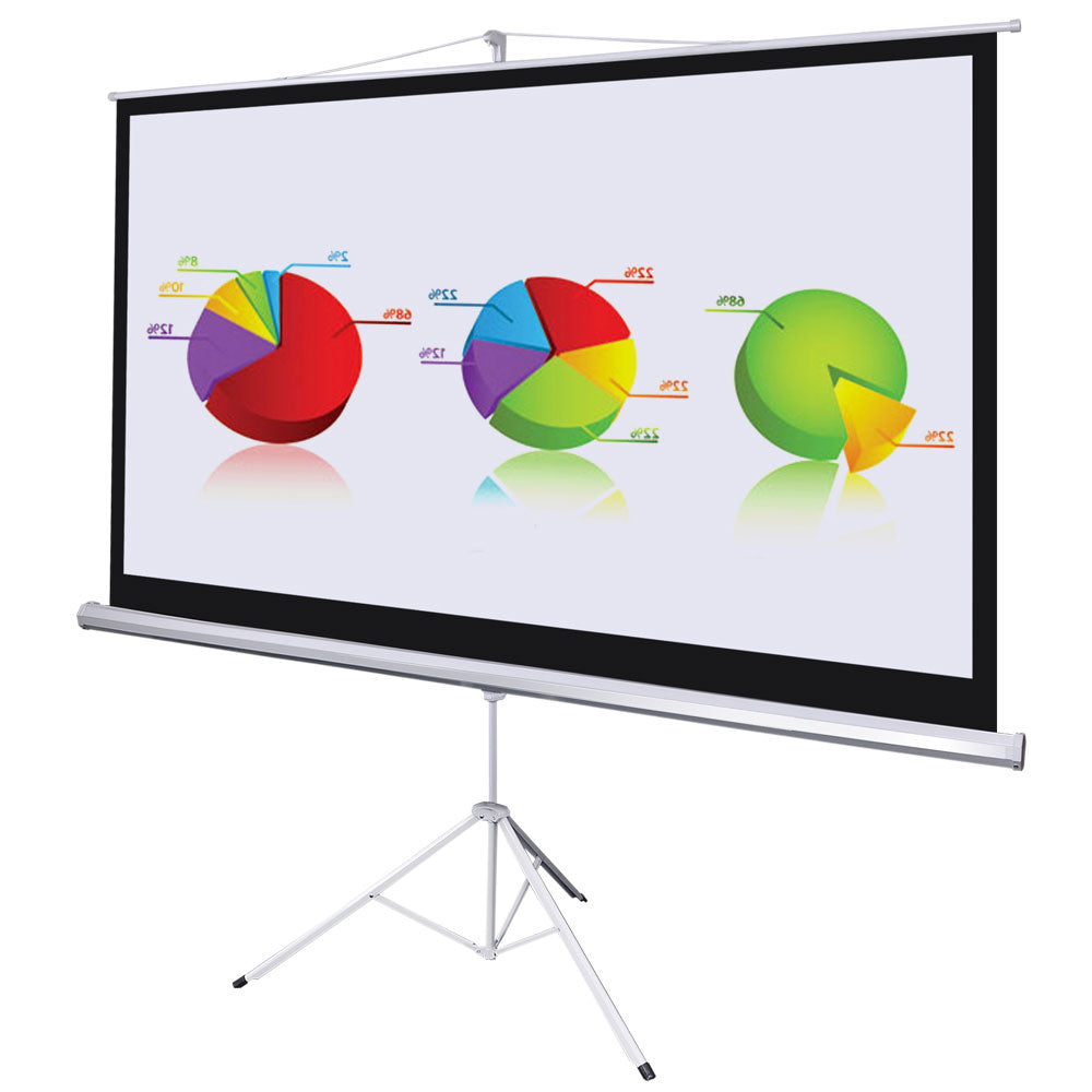 Inlight Tripod Stand Projector Screen (16:9 Format)  - Supports Ultra HD-3D-4K.